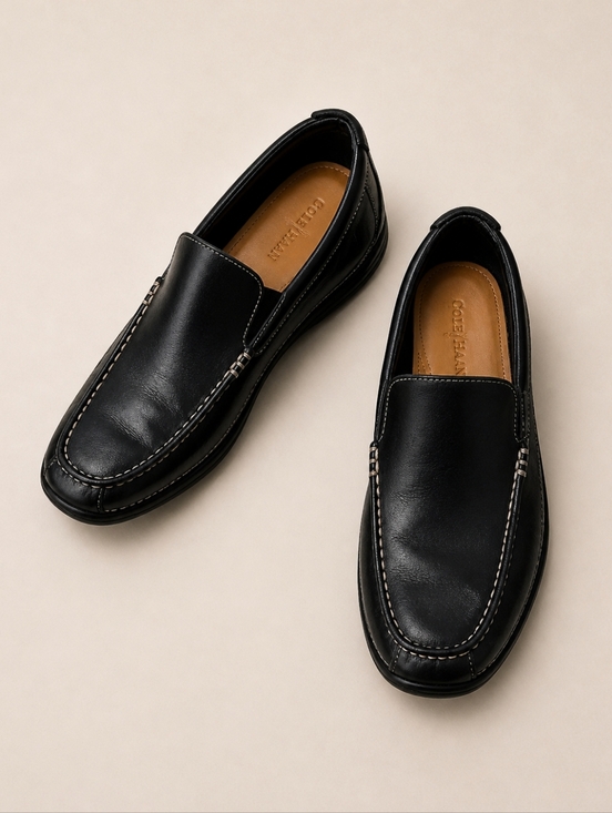 Cole Haan NikeAir Loafers Black Leather Men’s Size 12M Comfort Style Officecore main image 4